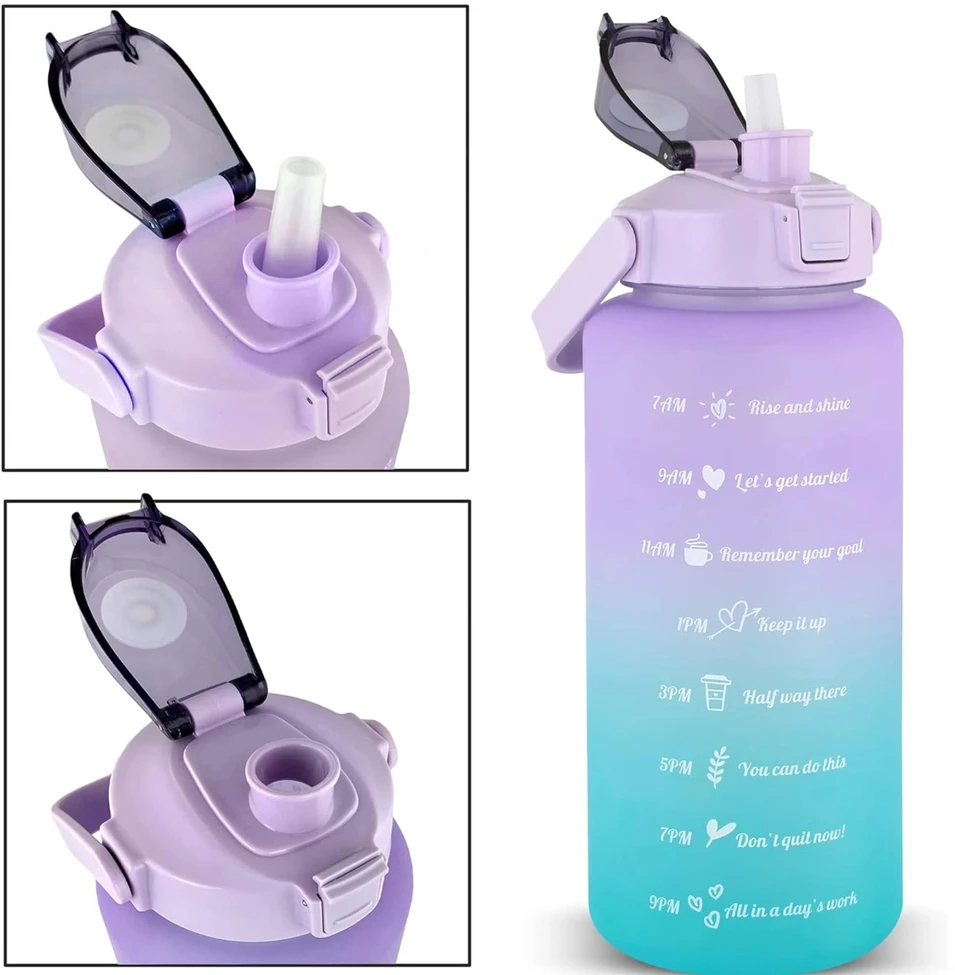 Gertuvė Extralink Motivational Bottle, Vanduo Bottle, 2000ml, Violetinė-Mėlyna, BUT-992