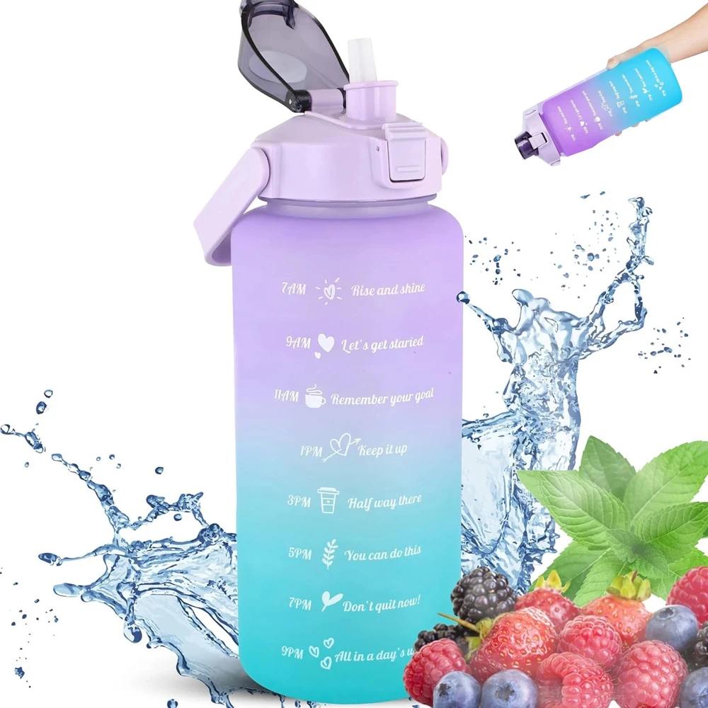 Gertuvė Extralink Motivational Bottle, Vanduo Bottle, 2000ml, Violetinė-Mėlyna, BUT-992