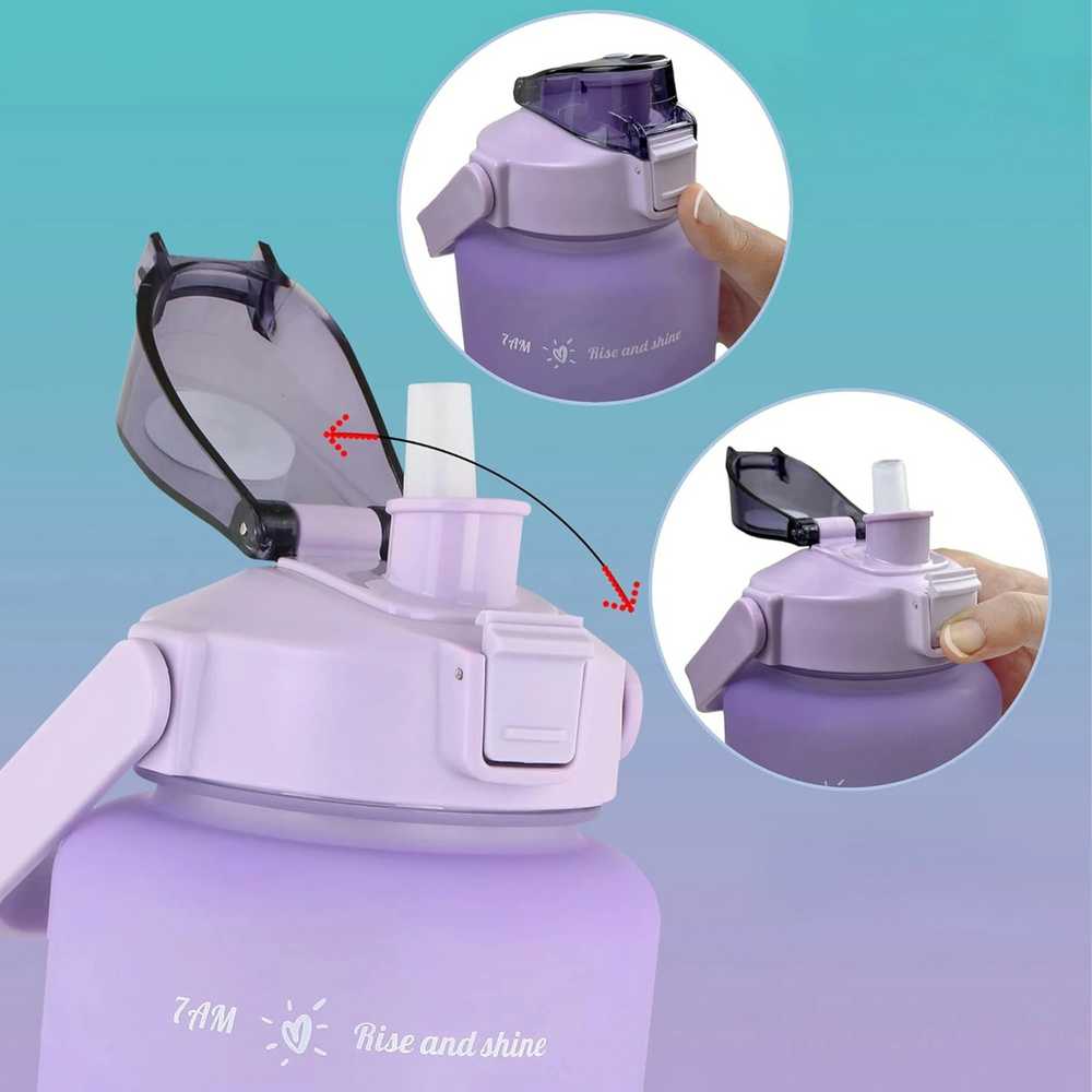 Gertuvė Extralink Motivational Bottle, Vanduo Bottle, 2000ml, Violetinė-Mėlyna, BUT-992