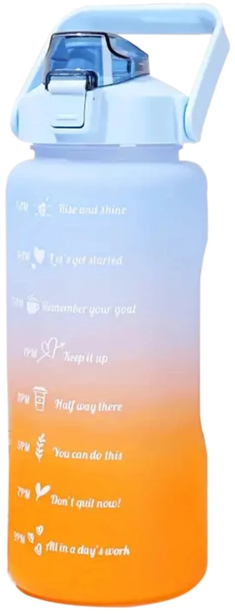 Gertuvė Extralink Motivational Vanduo Bottle, 2000ml Sports Vanduo Bottle, Mėlyna-Oranžinis, BUT-993