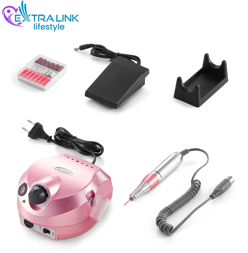 Extralink Nail Drill 202 Rožinė | Nagų grąžtas | 65W