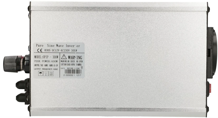 EXTRALINK automobilio įtampos keitiklis 12V-230V 300W grynas sinusas OPIP-300W