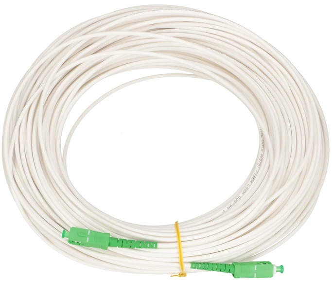 Extralink SC/APC-SC/APC | LSOH, Jednomodowy, Simplex, G.657A2, 3mm, 10m, balta