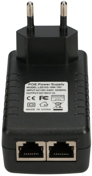 Extralink POE-18-18W | Maitinimo šaltinis PoE | 18V, 1A, 18W, kiškite į elektros lizdą