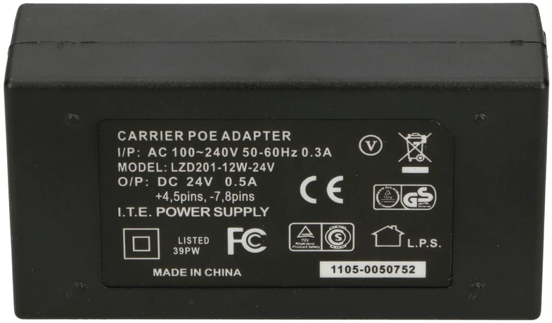 Extralink POE-24-12W | Galingas PoE komutatorius | 24 V, 0,5 A, 12 W, laidas su „Zestaway“