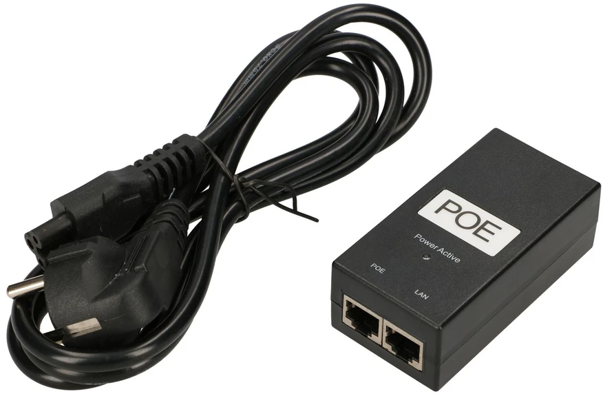 Extralink POE-48-24W-G | Maitinimo šaltinis PoE | 48V, 0,5A, 24W, Gigabit, kabelis w zestawie 802.3af/at