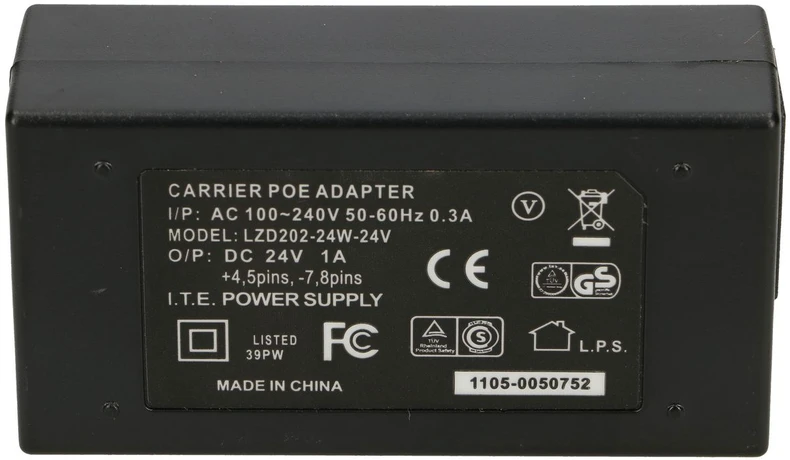 Extralink Maitinimo šaltinis PoE 24V 1A 24W 2xRJ45 su AC maitinimo laidu