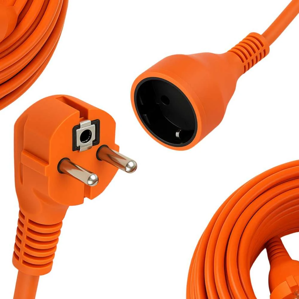 „Extralink PowerLink“ | Maitinimo ilgintuvas | 50 m, oranžinis, neįžemintas, 2 x 1,5 mm²
