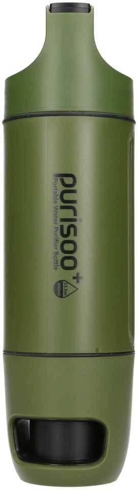 Gertuvė Extralink Purisoo+ Zielona | Buteliukas su Systemem Filtrującym | su Pompką, 400ml, filtras UF + ACF