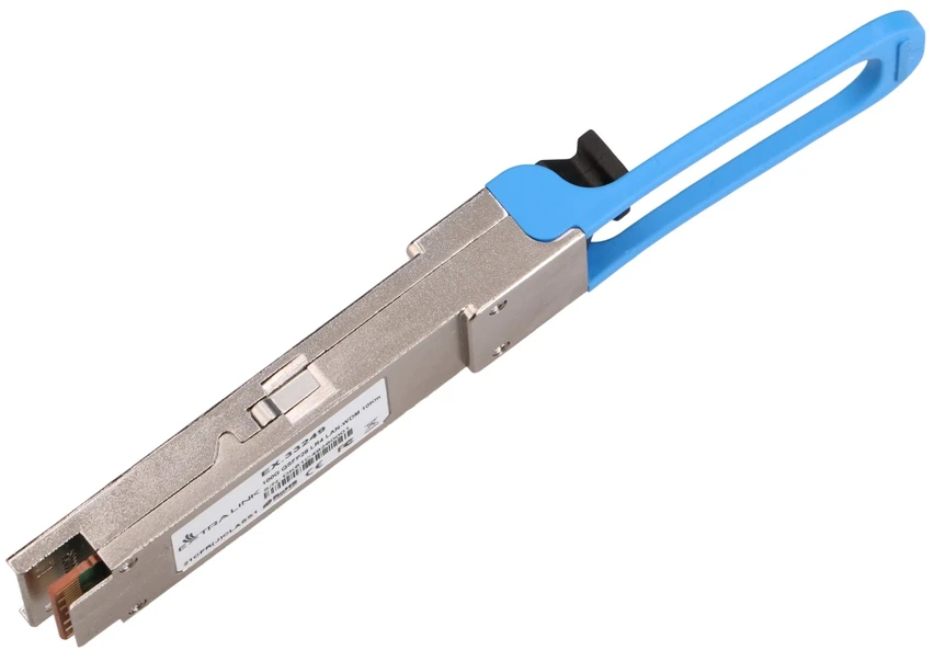 Šakotuvas Extralink QSFP28 | QSFP28 modulis | 100Gb/s, 10km, vieno režimo, Duplex LC