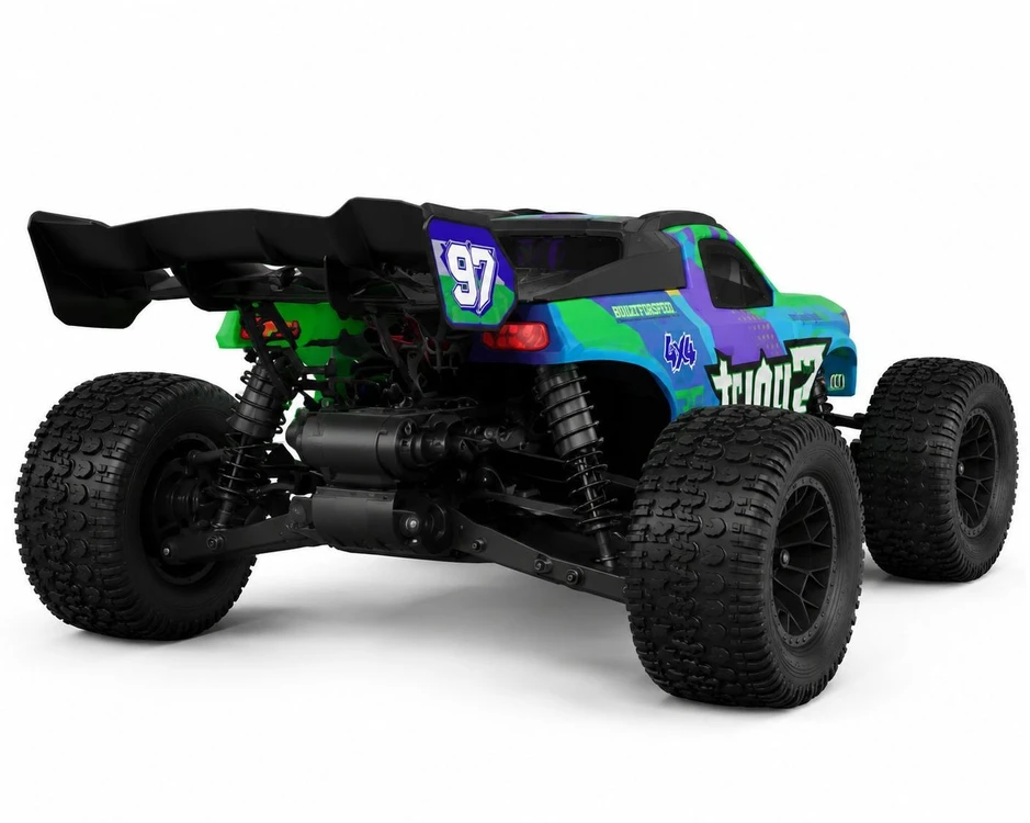 EXTRALINK RC SC10 REMOTE-CONTROLLED CAR 1/10 BRUSHLESS 4WD EXTREME TRUCK Žalias