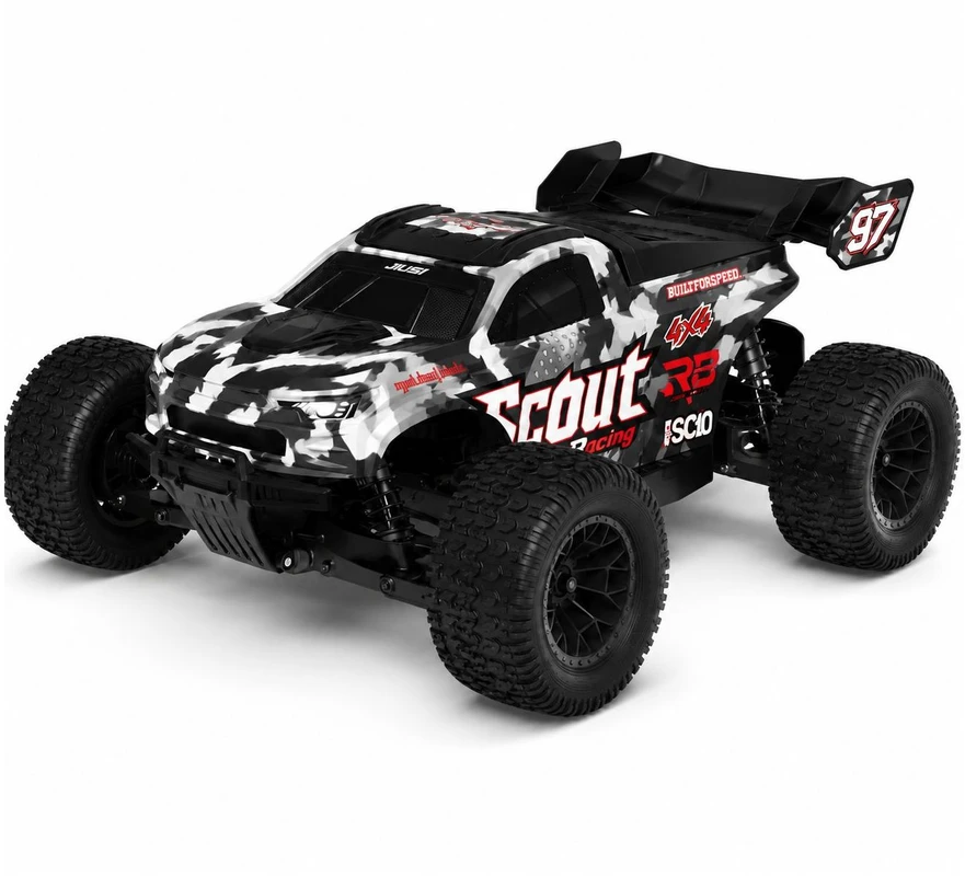 EXTRALINK RC SC10 remote-controlled car 1/10 brushless 4WD extreme truck juodas