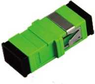 Extralink SC/APC Adapteris, Single Mode, Simplex, No Flange, Žalias