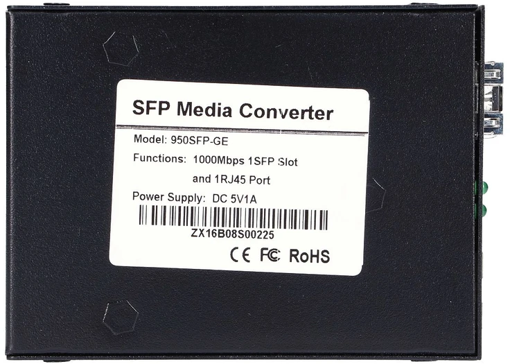 Extralink Sedir | Media konwerter | 1x SFP, 1x RJ45 1000Mb/s, zamiennik MC220