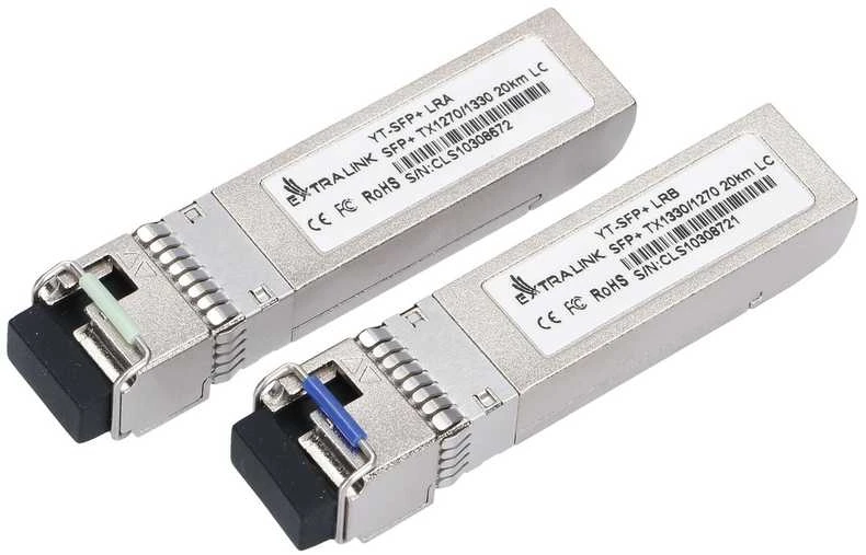 Šakotuvas EXTRALINK SFP+ 10G WDM 1270/1330nm SM 20km pora, skirta HP/Aruba