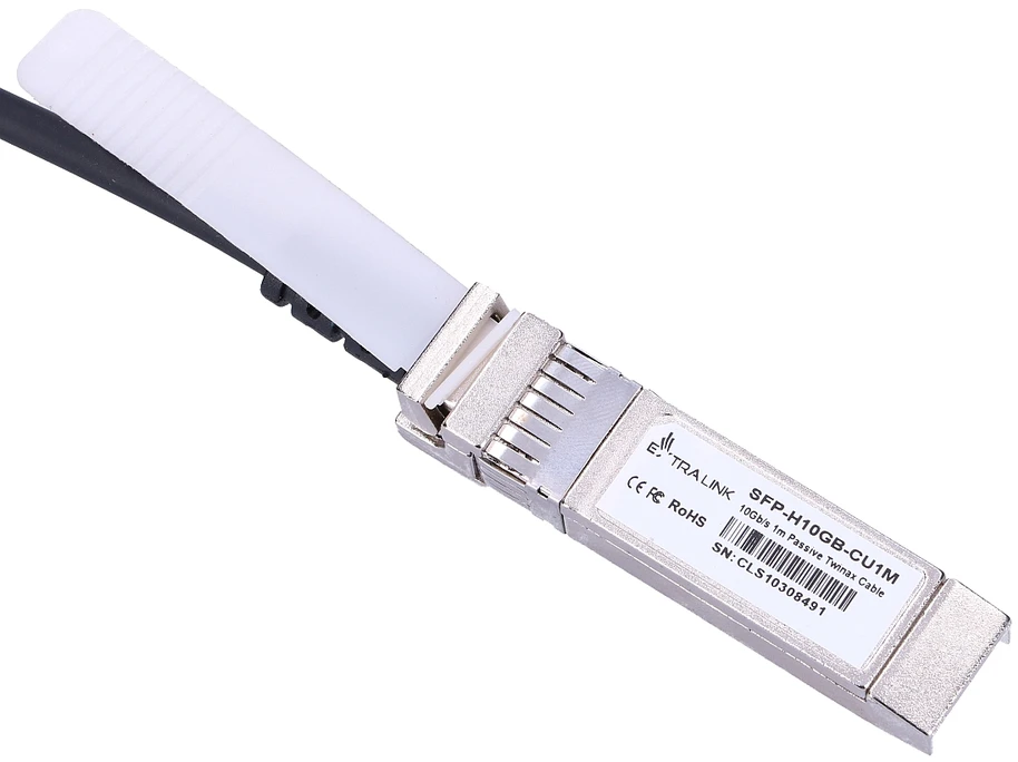 Šakotuvas Extralink DAC SFP+ | Kabelis SFP+ DAC | 10Gbps, 3m, AWG30