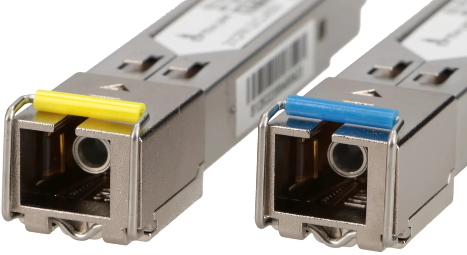 Šakotuvas „Extralink SFP 1.25G“ | Modulis SFP WDM | 1,25 Gbps, 1310/1550 nm, vienmodis, 20 km, SC, DOM, para