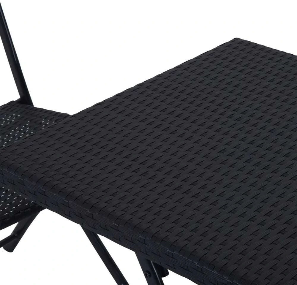 Extralink Small Juodas Forest Garden Furniture Set, Two Chairs + Juodas Table lauko baldų komplektas Juoda