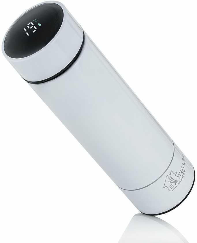 Extralink Smart Travel Mug Baltas | Termo puodelis | Termos su wyświetlaczem temperatury