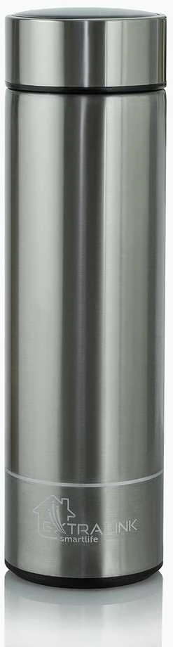 Extralink Smart Travel Mug Sidabrinė | Termo puodelis | Termos su wyświetlaczem LED