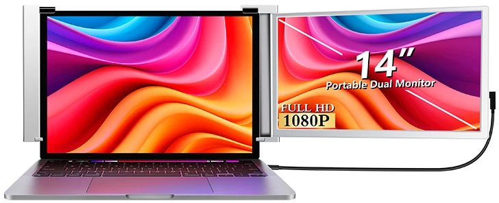 Monitorius „Extralink Smart Life S14 14“ | Nešiojamieji nešiojamųjų kompiuterių monitoriai | 2 monitoriai, IPS, 1920 x 1200