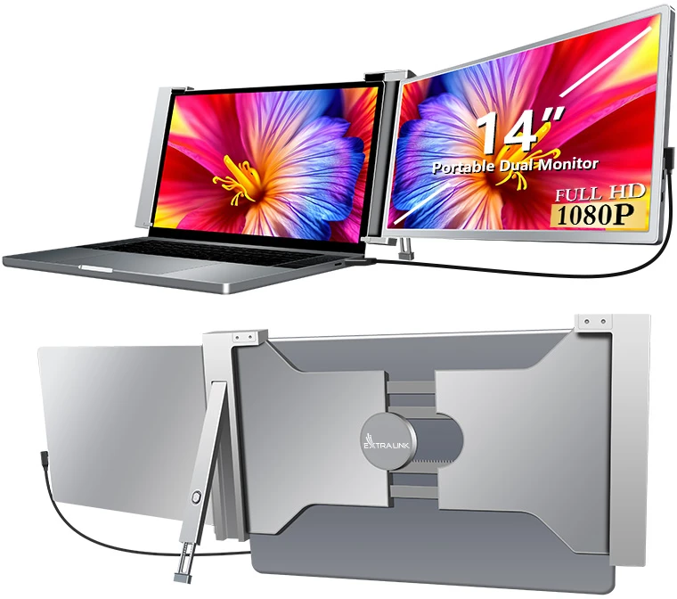 Monitorius „Extralink Smart Life S14 14“ | Nešiojamieji nešiojamųjų kompiuterių monitoriai | 2 monitoriai, IPS, 1920 x 1200