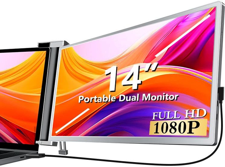 Monitorius „Extralink Smart Life S14 14“ | Nešiojamieji nešiojamųjų kompiuterių monitoriai | 2 monitoriai, IPS, 1920 x 1200