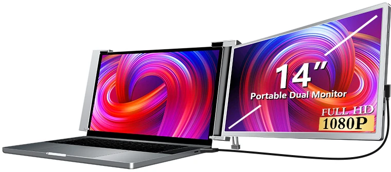 Monitorius „Extralink Smart Life S14 14“ | Nešiojamieji nešiojamųjų kompiuterių monitoriai | 2 monitoriai, IPS, 1920 x 1200