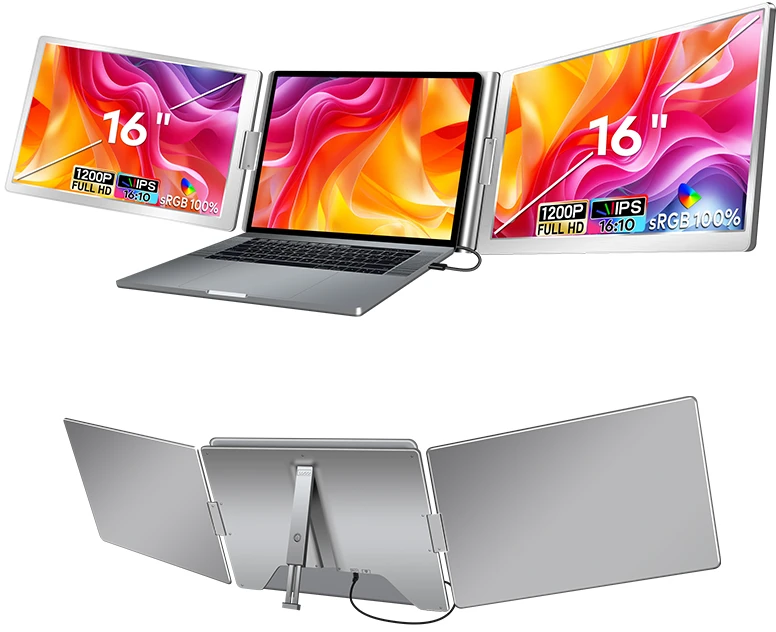 Monitorius „Extralink Smart Life S880 16“ | Nešiojamieji nešiojamųjų kompiuterių monitoriai | 2 monitoriai, IPS, 1920 x 1200