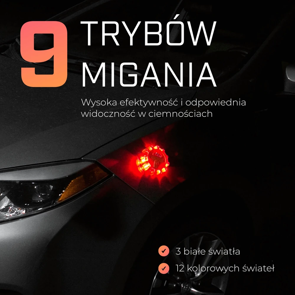 EXTRALINK SMARTLIFE SYGNALIZATOR DROGOWY LED FLARA DROGOWA USB-C