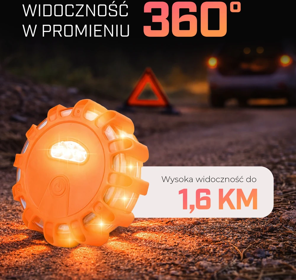 EXTRALINK SMARTLIFE SYGNALIZATOR DROGOWY LED FLARA DROGOWA USB-C
