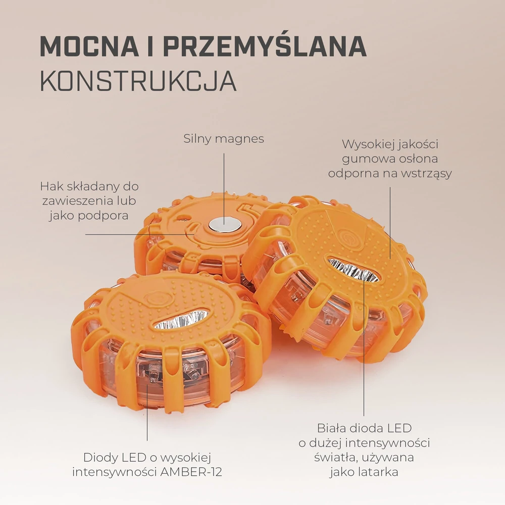 EXTRALINK SMARTLIFE SYGNALIZATOR DROGOWY LED FLARA DROGOWA USB-C