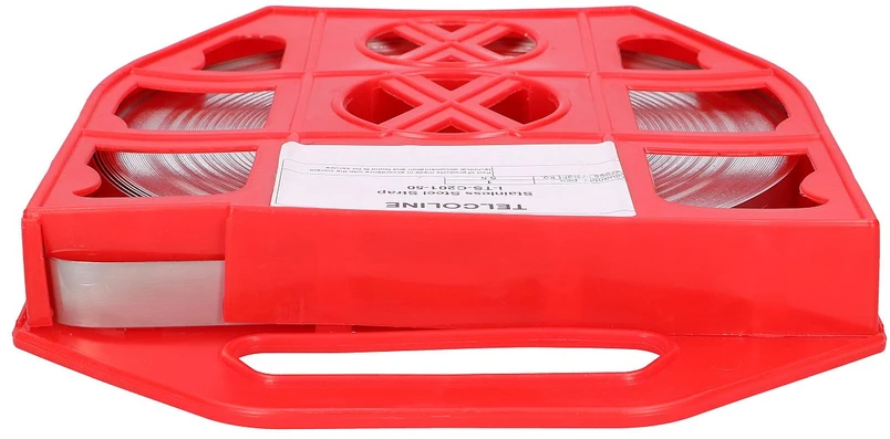 „Extralink SS201“ nerūdijančio plieno dirželis, 0,7 mm, tvirtinimui prie elektros stulpų, 10 mm x 0,7 mm, 50 m