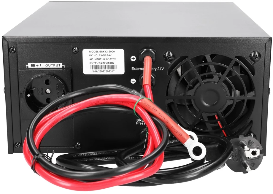 Extralink Piorun 1500VA/1200W | Inverteris | Gryna sinusinė banga, akumuliatoriaus įtampa 12V/24V DC