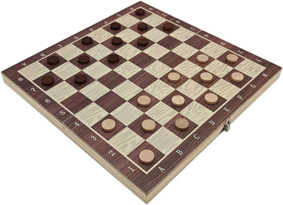 EXTRALINK TOYS DREWNIANE SZACHY 3W1 WARCABY + SZACHY+ TRYKTRAK