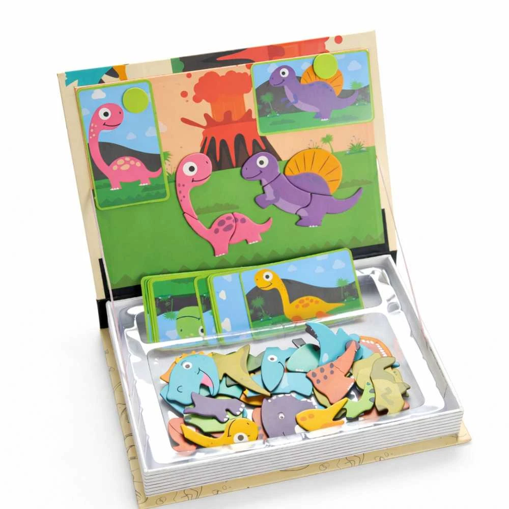 EXTRALINK TOYS KSIĄŻKA UKŁADANKA MAGNETYCZNA Dėlionė 64 EL. DINOZAURY