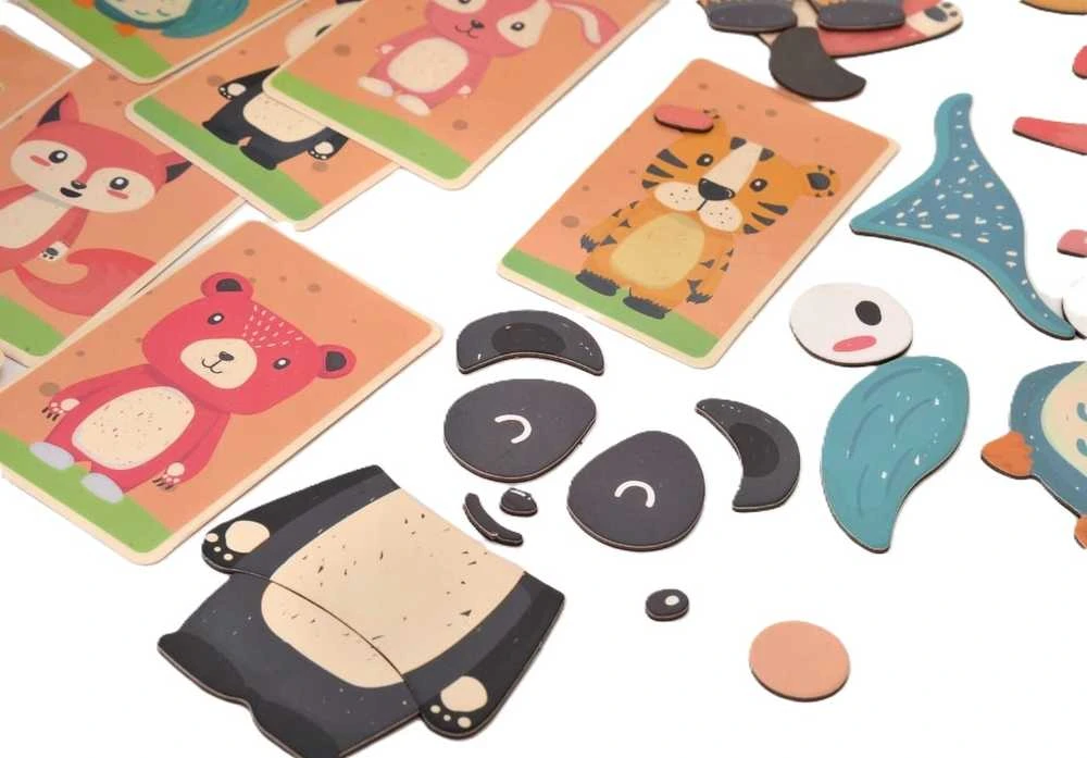 EXTRALINK TOYS KSIĄŻKA UKŁADANKA MAGNETYCZNA Dėlionė 68 EL. ZWIERZĄTKA