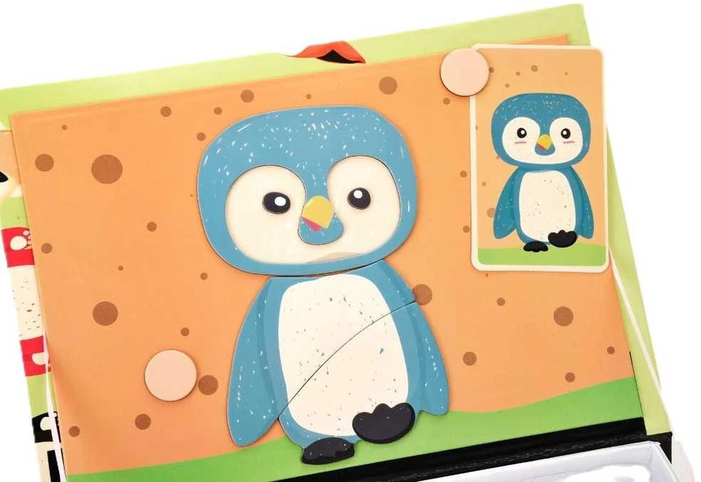 EXTRALINK TOYS KSIĄŻKA UKŁADANKA MAGNETYCZNA Dėlionė 68 EL. ZWIERZĄTKA