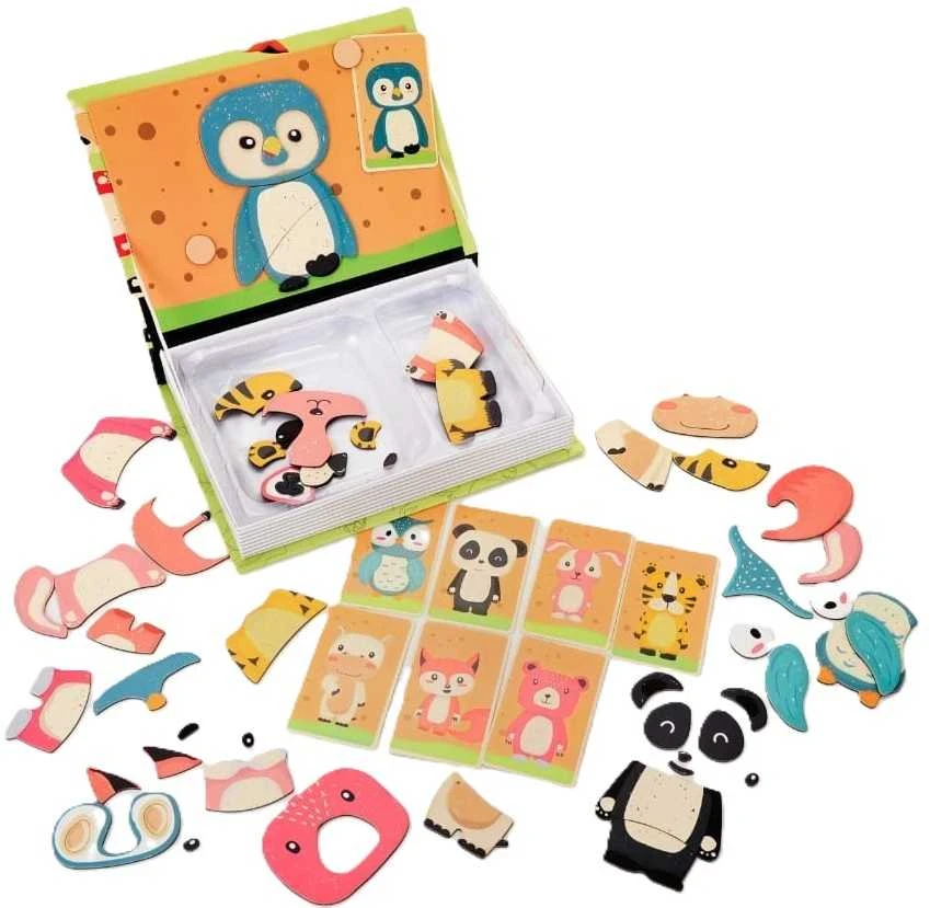 EXTRALINK TOYS KSIĄŻKA UKŁADANKA MAGNETYCZNA Dėlionė 68 EL. ZWIERZĄTKA
