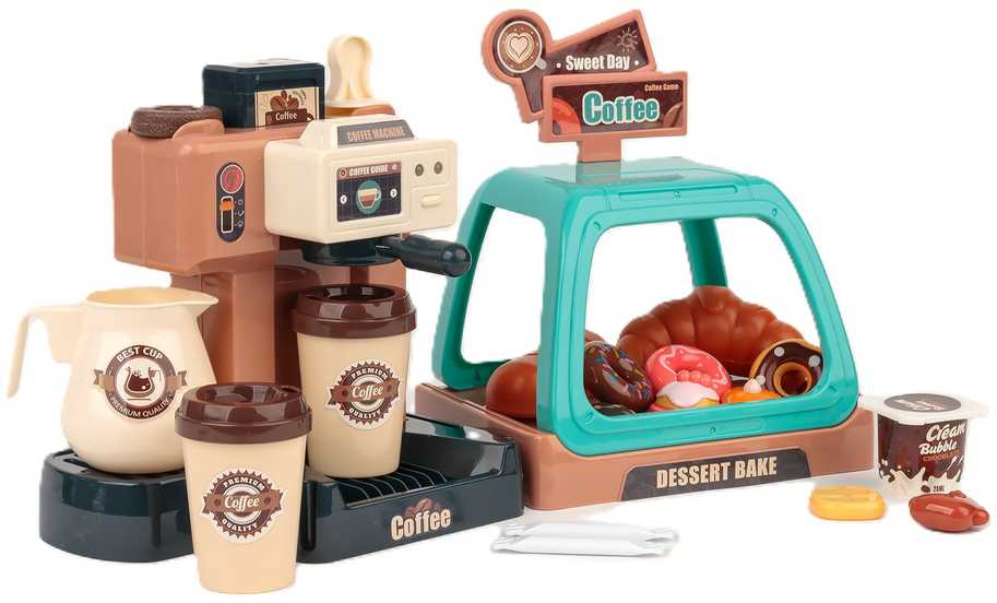 EXTRALINK TOYS Rinkinys MAŁEGO BARISTY EKSPRES KAWIARNIA 40 EL.