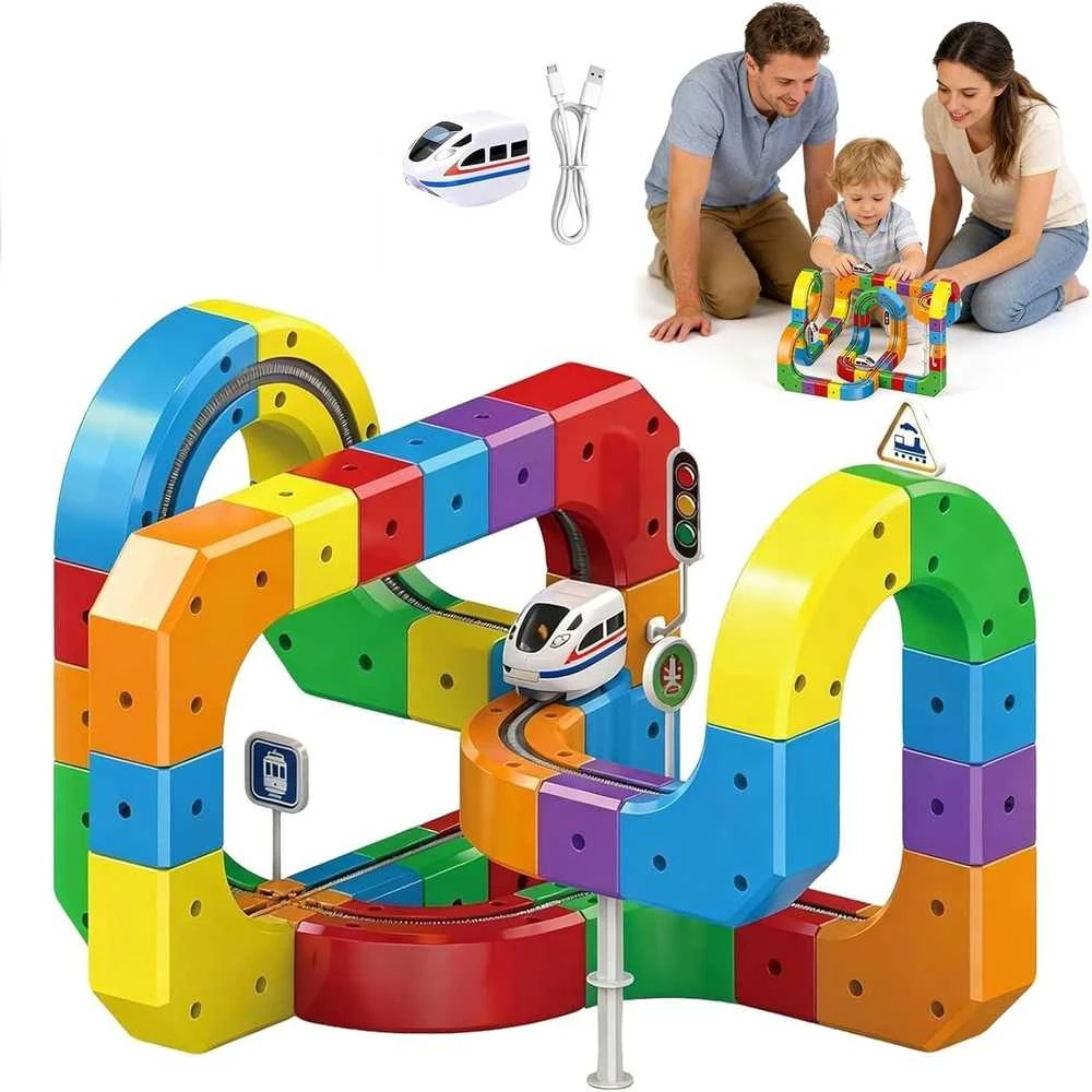 ExtraLink Extralink Toys | Rinkinys torów magnetycznych | magnetic train, magnetic levitation, (150 vnt)