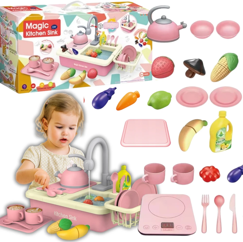 Extralink Toys, sink with hob and water circulation, toy