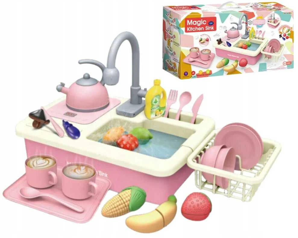 Extralink Toys | Kriauklė su kuchenką su obiegiem wody | zabawka