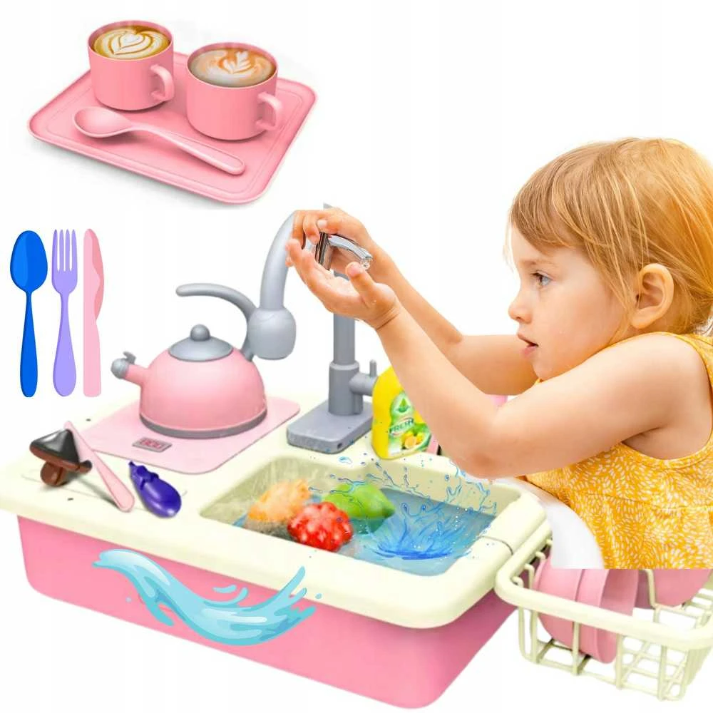 Extralink Toys | Kriauklė su kuchenką su obiegiem wody | zabawka