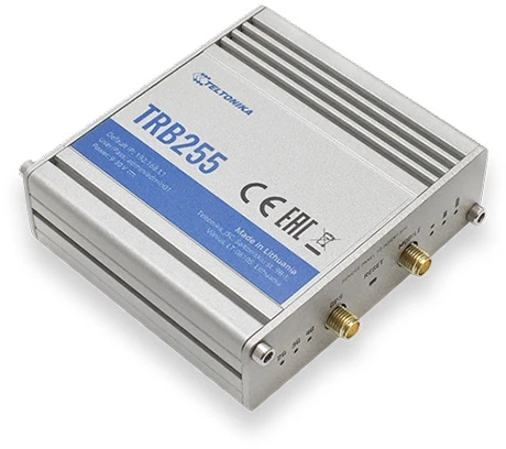 Šakotuvas „Teltonika TRB255 LTE Gateway“: nėra „WiFi“, 3G, Dvi SIM, „Enternet“ prievadas, RS232+RS485, „GPS Teltonika“