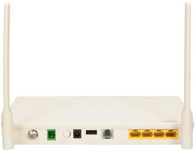 Maršrutizatorius Huawei HG8247H5 | ONT | 2,4 GHz, 1x GPON, 4x RJ45 1000 Mb/s, 1x RJ11, 1x USB, 1x CATV