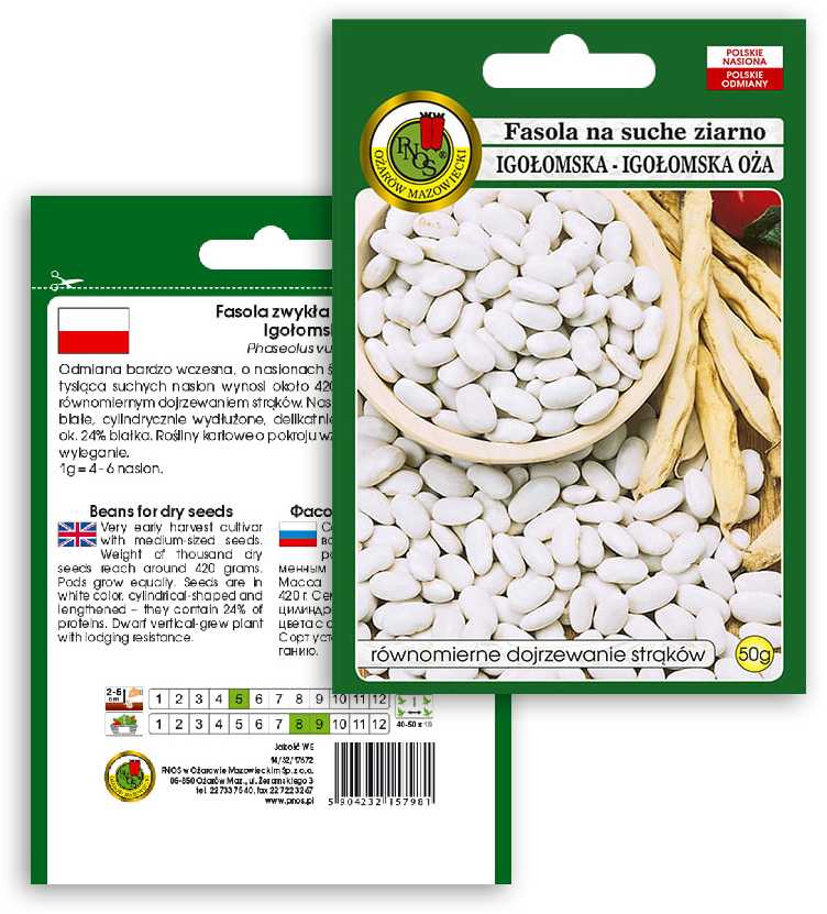 Igłomska Dry Bean Seeds PNOS Vegetable Seeds, 50g Package