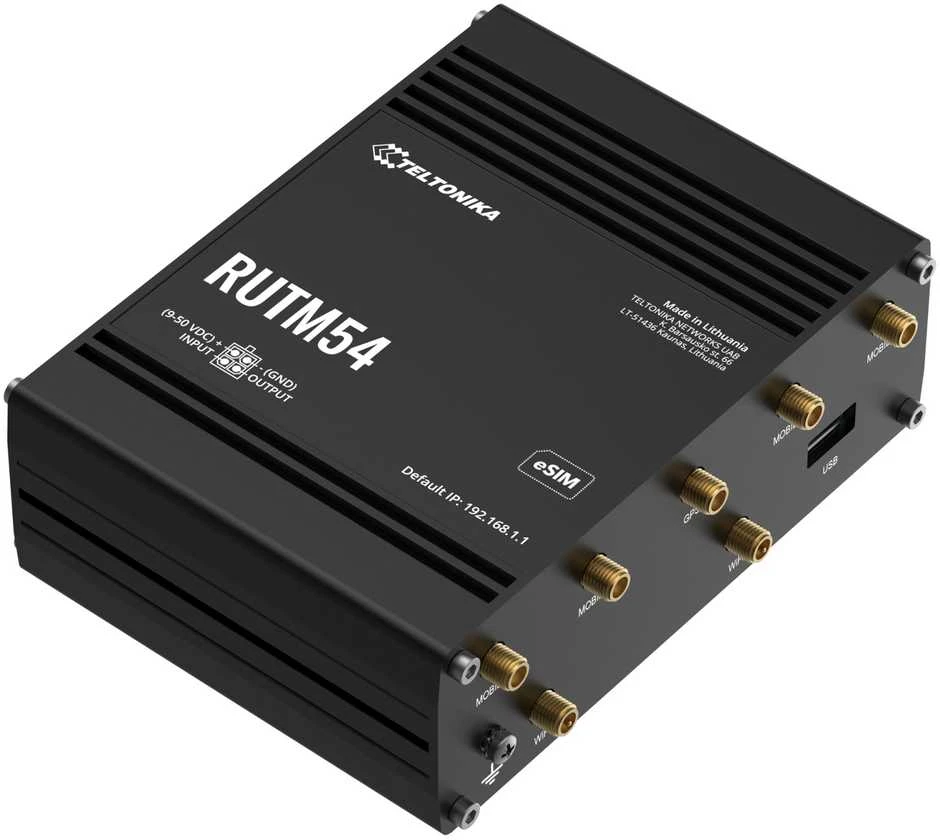 Maršrutizatorius PUNKT DOSTĘPOWY 5G + ROUTER RUTM54 Dual SIM + eSIM Wi-Fi 5, 2.4 GHz, 5 GHz, 867 Mb/s Teltonika