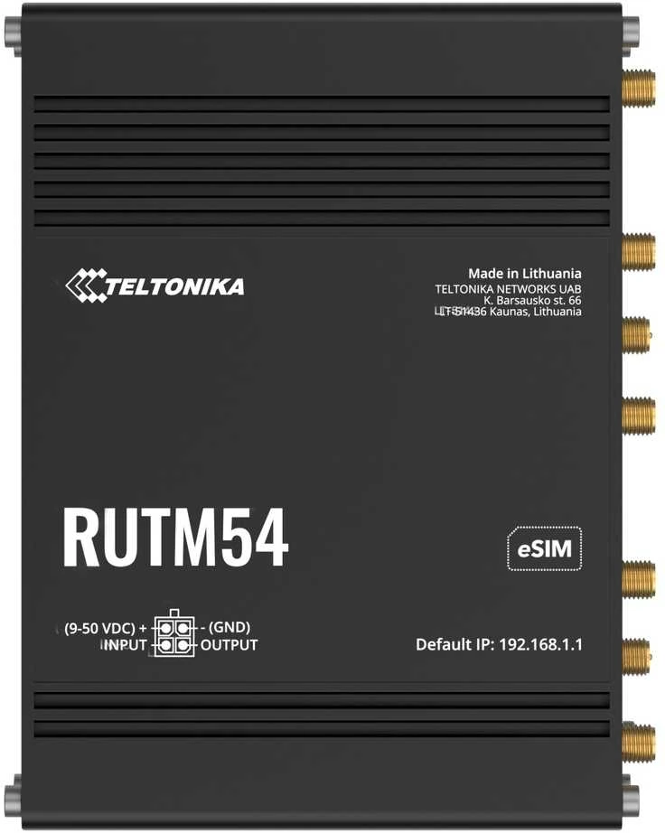Maršrutizatorius PUNKT DOSTĘPOWY 5G + ROUTER RUTM54 Dual SIM + eSIM Wi-Fi 5, 2.4 GHz, 5 GHz, 867 Mb/s Teltonika