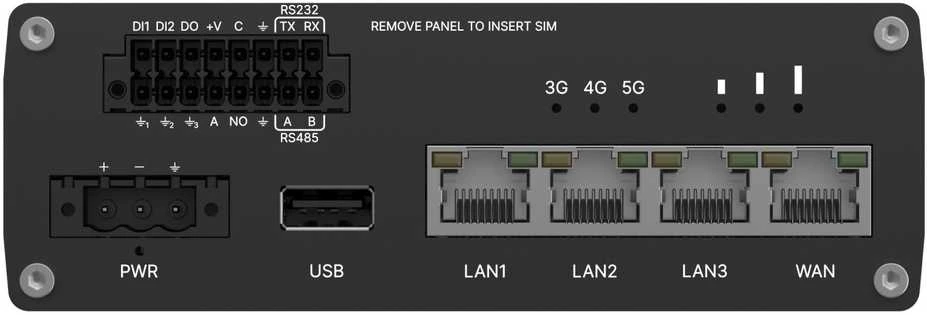 Pramoninis IoT maršrutizatorius Teltonika RUTM55 su dviem SIM kortelėmis, 5G+Ethernet+WIFI